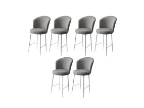 Kalustesarja baarijakkarat Fora - Harmaa, Valkoinen