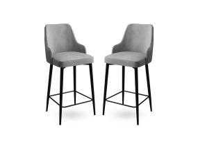 Kalustesarja baarijakkarat Enox - Harmaa, Musta