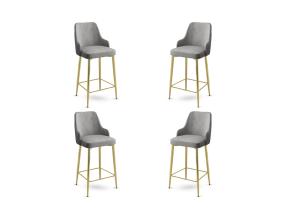 Kalustesarja baarijakkarat Enox - harmaa, kultainen