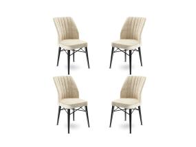 Huonekalusarja Flex tuolit - Cream, Musta