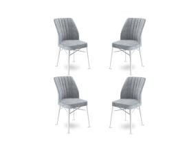 Huonekalusarja Flex tuolit - Harmaa, Valkoinen