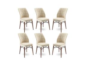 Huonekalusarja Flex tuolit - Cream, Brown