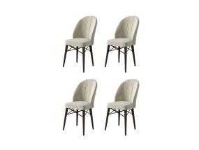 Huonekalutuolisarja Ritim - Kermanvärinen, Ruskea