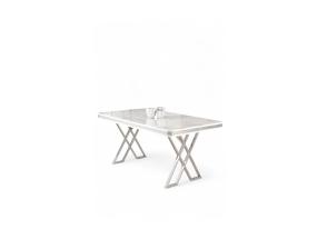 Laud Vals - valkoinen marmori, kromi