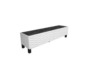 TV laud Lerze - Valkoinen, Musta