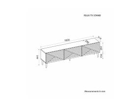TV-pöytä Felix - Valkoinen
