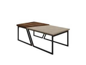 Sohvapöytä Verona P0024623 - Travertiini, Pähkinäpuu Rustic Walnut