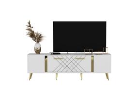 TV laud Detas - Valkoinen, Kulta