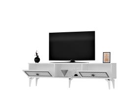 TV-pöytä Nil - Valkoinen, hopea