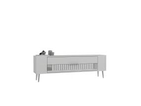 TV-pöytä Retrolp4 - Valkoinen, hopea