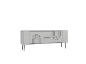 TV-pöytä Retrol2 - Valkoinen, hopea