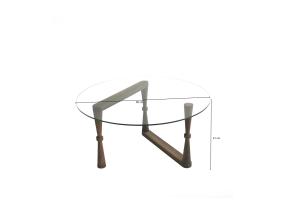 Sohvapöytä Yuvarlak Cam Orta Sehpa S301