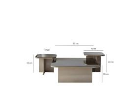 Sohvapöytä Jazz - Beige, Pronssi