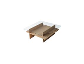 Sohvapöytä Saga Square - Sapphire, läpinäkyvä