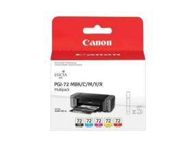 Canon PGI-72 (6402B009) mustepatruuna monipakkaus, syaani, magenta, mattamusta, punainen, keltainen