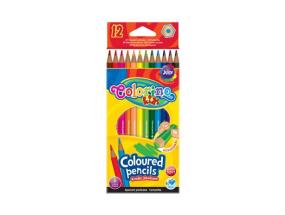 COLORINO Kids Kuusikulmaiset värikynät 12 väriä