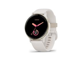 Garmin Vivoactive 5 -älykello 30,4 mm Cream Gold Alumiini, norsunluunvärinen kotelo ja silikoniranneke