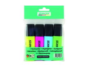 STANGER korostuskynä, 1-5 mm, setti 4 kpl 180009000