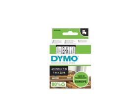 DYMO D1 Standard 53713 (S0720930) tarranauha, 24mm x 7m, musta valkoisella värillä