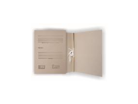 Kansio SMLT, arkistokäyttöön, A4 2cm, 400g, 2 hihnaa, painatuksella, ruskea, kartonki