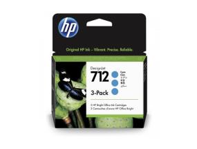 HP Ink No.712 syaani kolmipakkaus (3ED77A)