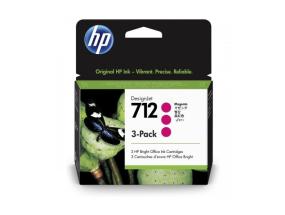 HP Ink No.712 Magenta kolmipakkaus (3ED78A)