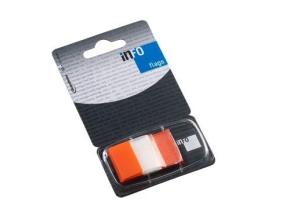 Paperi-indeksiset Global Notes, 25x43mm, oranssi, muovi (1x50) 0718-205