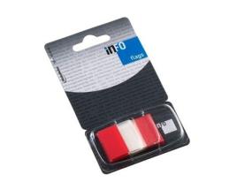 Paperi-indeksiset Global Notes, 25x43mm, punainen, muovi (1x50) 0718-202