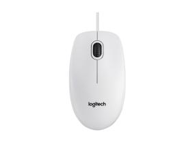 Logitech B100 langallinen hiiri, USB Type-A, optinen, 1000 DPI, valkoinen