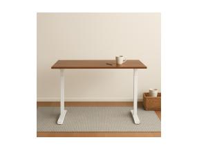 Säädettävän korkuinen pöytä Up Up Bjorn White, pöytälevy L Tumma pähkinäpuu