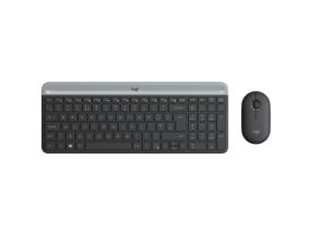 Logitech MK470 Slim Combo langaton näppäimistö + hiiri, US, grafiittipunainen