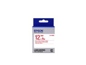 Epson LK-4WRN (C53S654011) tarrakasetti vakio, punainen valkoisella 12mm (9m)