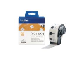 Brother DK-11221 (DK11221) Neliönmuotoiset tarrat, musta valkoisella, 23 mm, 1000 tarraa rullassa