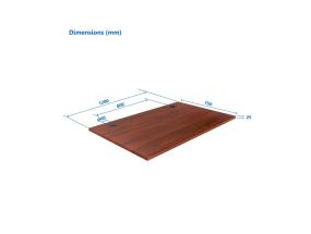 Laminoitu lastulevy Pöytälevy Up Up, tumma pähkinä 1200x750x25mm