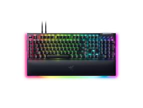 Razer BlackWidow V4 Pro langallinen pelinäppäimistö RGB, keltainen lineaarinen kytkin, US, musta