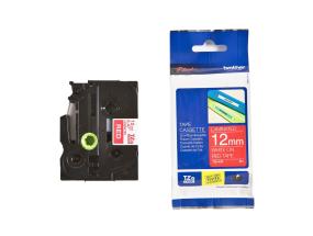 Liimanauha/merkintäteippi BROTHER TZE-435 12mm valkoinen/punainen analoginen