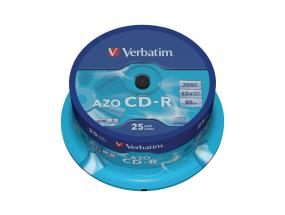 CD-R 700MB 52x Verbatim Crystal 25 kpl kelalla