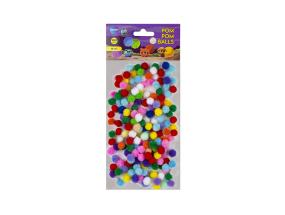Pompom pallo 10mm, 200kpl, sekavärejä / OPP laukku