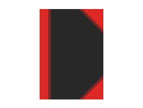 Kansio kirjasidonnassa A4 neliö BANTEX Notes musta/punainen 96 sivua