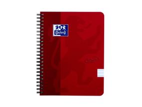 Kansi kierresidoksessa A5+ vuorattu OXFORD Touch -pahvikantiset punaiset 70 sivua