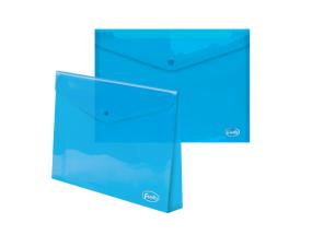Muovinen kirjekuori rei´ityksellä ja palkeella C4 FOROFIS 150 arkille läpinäkyvä sininen