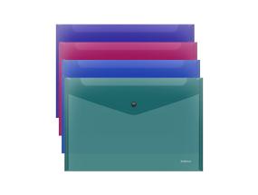 Muovikirjekuori painonapilla A3 ERICH KRAUSE Glossy Violet lajitelma