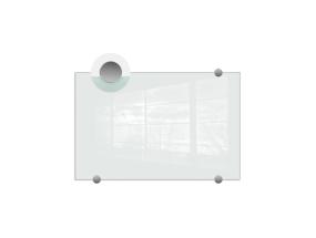 Lasilevy-magneettilevy FOROFIS 450x600mm valkoinen