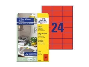 Tarrat Avery Zweckform 70x37mm ILC punainen 10sh