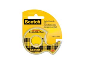 Teippi pohjalla SCOTCH D136 12mm x 6,3m kaksipuolinen läpinäkyvä