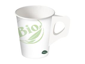 Kahvikuppi kahvalla 175ml pahvi 40 kpl pakkauksessa ECOTIME (biohajoava)