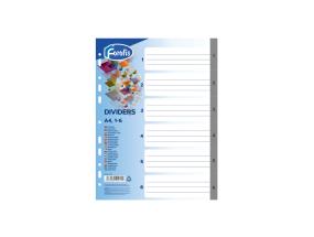 Välilehdet A4 1-5 harma muovia