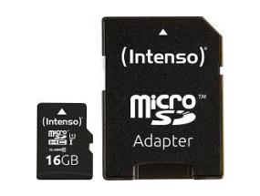 MUISTI MICRO SDHC 16GB UHS-I/W/ADAPTER 3423470 INTENSO