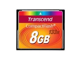 MEMORY COMPACT FLASH 8GB/133X TS8GCF133 TRANSCEND