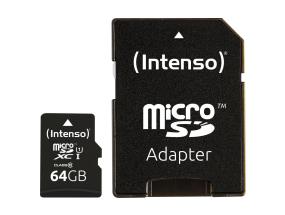 MUISTI MICRO SDXC 64GB UHS-I/W/ADAPTER 3423490 INTENSO